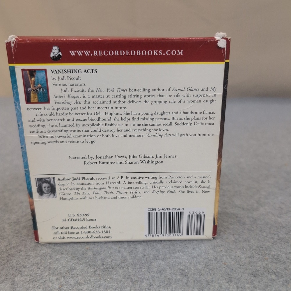 Vanishing Acts Jodi Picoult Unabridged Audiobook 14 CD Set Recorded Books VG - Picture 2 of 2